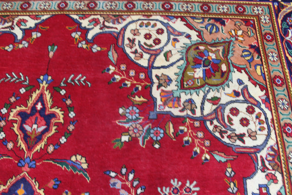 Persian Tabriz Wool Carpet 382 × 300 cm – Large Hand-Knotted Traditional Rug