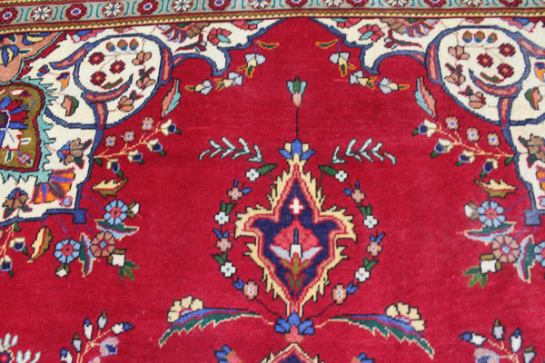 Persian Tabriz Wool Carpet 382 × 300 cm – Large Hand-Knotted Traditional Rug