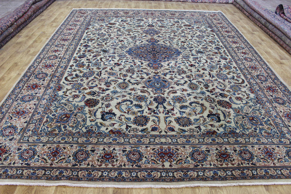 Antique Persian Mashad Carpet 386 × 294 cm – Hand-Knotted Wool Rug