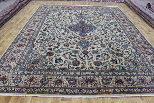 Antique Persian Mashad Carpet 386 × 294 cm – Hand-Knotted Wool Rug