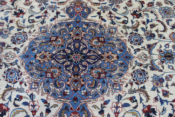 Antique Persian Kashan Wool Carpet 386 × 294 cm – Large Hand-Knotted Rug