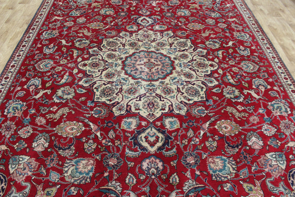 Persian Tabriz Wool Carpet 317 × 230 cm – Garden Design with Birds & Animals