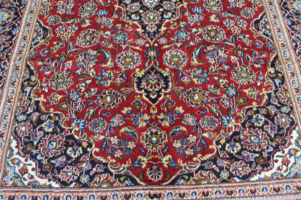 Persian Kashan Wool Rug 295 × 198 cm – Hand-Knotted Floral Carpet