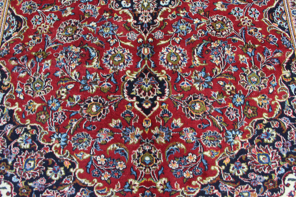 Persian Kashan Wool Rug 295 × 198 cm – Hand-Knotted Floral Carpet