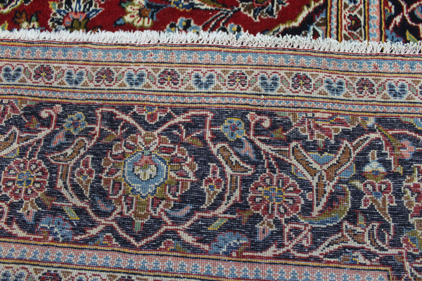 Persian Kashan Wool Rug 295 × 198 cm – Hand-Knotted Floral Carpet