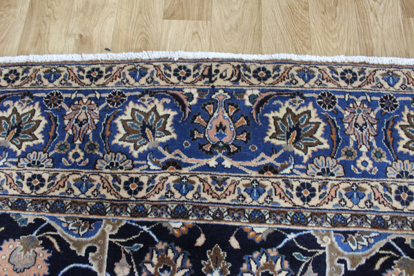 Vintage Persian Kashmir Carpet 326 × 282 cm – Hand-Knotted Floral Medallion Rug