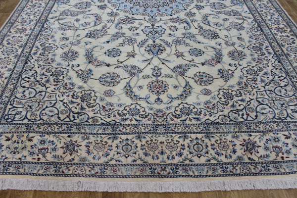 Large Persian Nain Wool &amp; Silk Carpet 421 × 290 cm – Fine Hand-Knotted Floral Rug