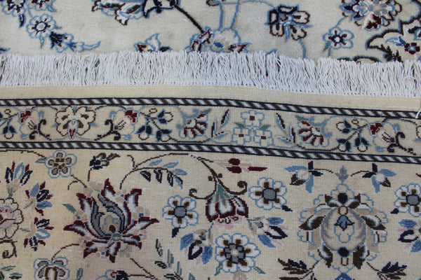 Large Persian Nain Wool &amp; Silk Carpet 421 × 290 cm – Fine Hand-Knotted Floral Rug