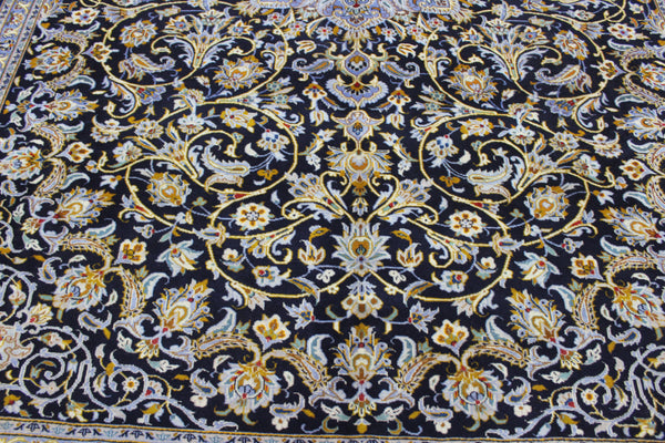 Large Persian Kashan Carpet 400 × 308 cm – Hand-Knotted Wool Rug