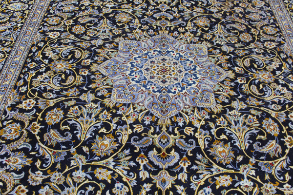 Large Persian Kashan Carpet 400 × 308 cm – Hand-Knotted Wool Rug