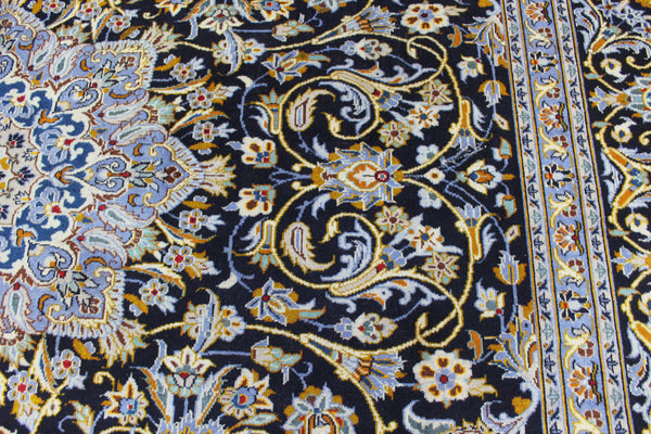 Large Persian Kashan Carpet 400 × 308 cm – Hand-Knotted Wool Rug