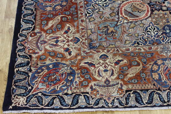 Antique Persian Kashmar Carpet 380 × 300 cm – Hand-Knotted Wool Rug