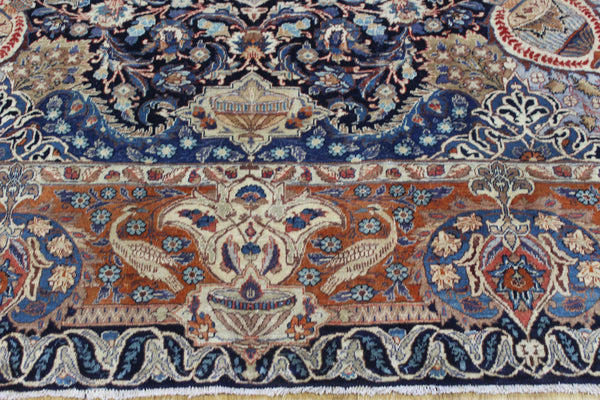 Antique Persian Kashmar Carpet 380 × 300 cm – Hand-Knotted Wool Rug