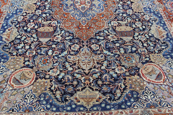 Antique Persian Kashmar Carpet 380 × 300 cm – Hand-Knotted Wool Rug