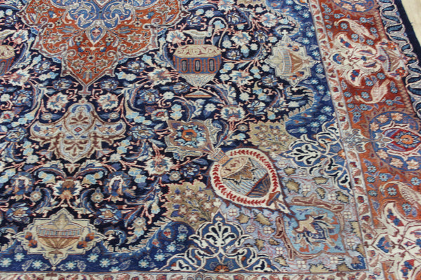 Antique Persian Kashmar Carpet 380 × 300 cm – Hand-Knotted Wool Rug