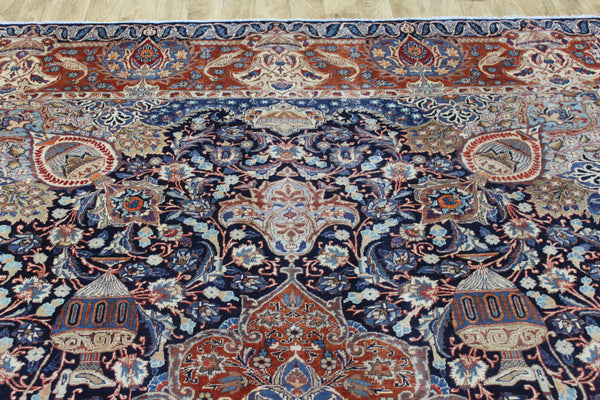 Antique Persian Kashmar Carpet 380 × 300 cm – Hand-Knotted Wool Rug
