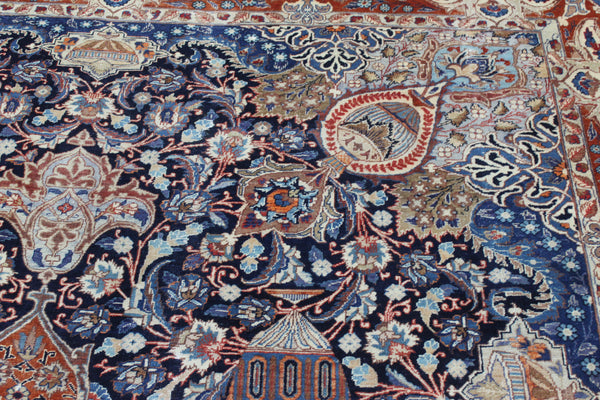 Antique Persian Kashmar Carpet 380 × 300 cm – Hand-Knotted Wool Rug