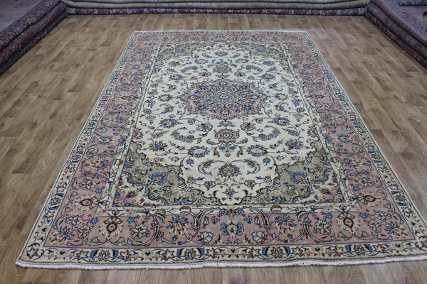 Persian Kashan Carpet 300 × 198 cm – Hand-Knotted Wool Rug