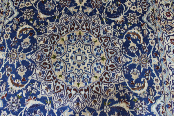 Fine Persian Nain Rug Silk & Wool 197 X 117 cm