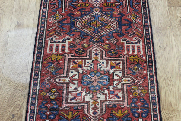 Antique Persian Garajeh Runner 288 × 60 cm – Hand-Knotted Wool Hallway Rug