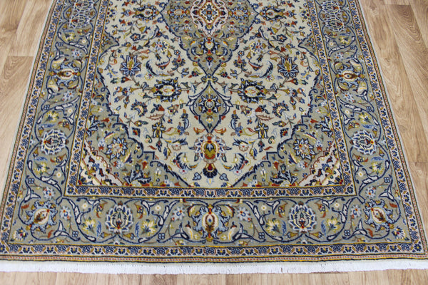 HAND KNOTTED PERSIAN KASHAN RUG WITH KORK WOOL 210 X 142 CM