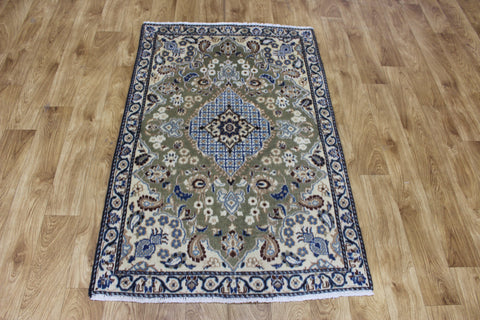 Persian Nain Rug Silk & Wool 135 x 90 cm