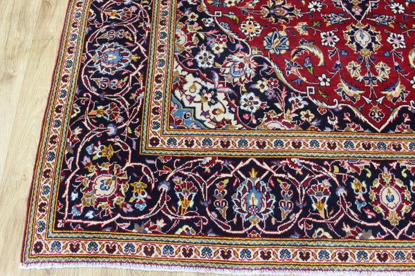 FINE HANDMADE PERSIAN KASHAN RUG 300 X 197