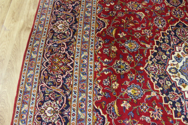 FINE HANDMADE PERSIAN KASHAN CARPET 300 x 205 CM