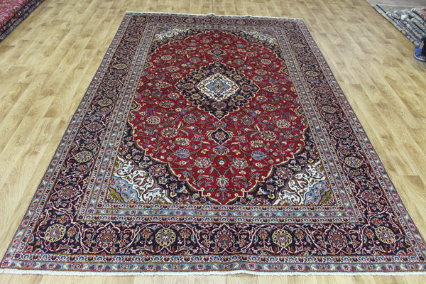 FINE HANDMADE PERSIAN KASHAN CARPET 295 X 190 CM