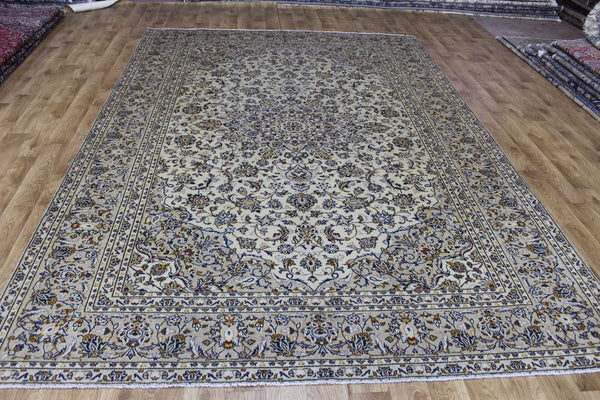 FINE HANDMADE PERSIAN KASHAN CARPET FLORAL DESIGN 343 X 235 CM