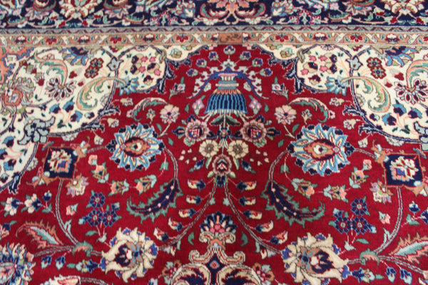 SIGNED PERSIAN TABRIZ CARPET WITH GREAT DESIGN AND SUPERB COLOURS  340 X 243CM