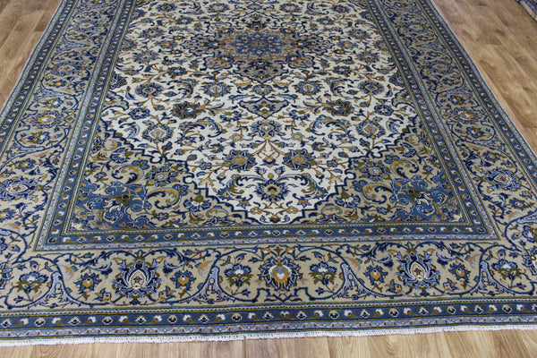 FINE HANDMADE PERSIAN KASHAN CARPET FLORAL DESIGN 338 X 245 CM