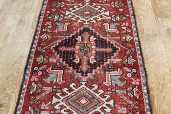 Antique Persian Karaja runner of traditional design 140 x 80  cm