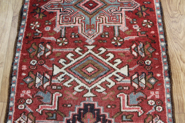 Antique Persian Karaja runner of traditional design 140 x 80  cm