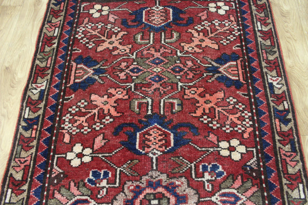 Antique Persian Heriz runner of traditional floral design 278 x 92 cm