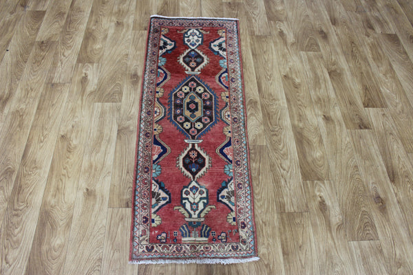 VINTAGE PERSIAN TABRIZ WOOL RUNNER 130 X 47