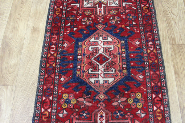 Vintage Persian Karaja runner of traditional design 225 x 60 cm