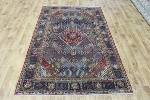 ANTIQUE HANDMADE KASHAN RUG 210 X 133 CM