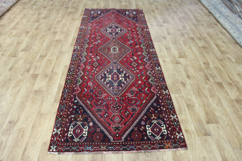 VINTAGE PERSIAN SHIRAZ WOOL RUNNER 285 X 107 CM