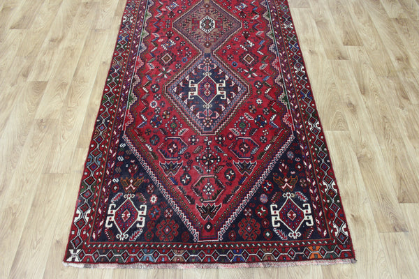 VINTAGE PERSIAN SHIRAZ WOOL RUNNER 285 X 107 CM