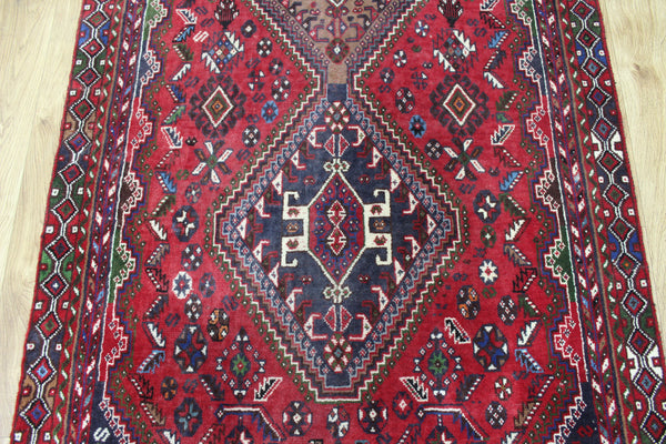 VINTAGE PERSIAN SHIRAZ WOOL RUNNER 285 X 107 CM