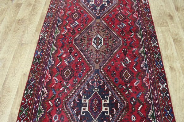 VINTAGE PERSIAN SHIRAZ WOOL RUNNER 285 X 107 CM