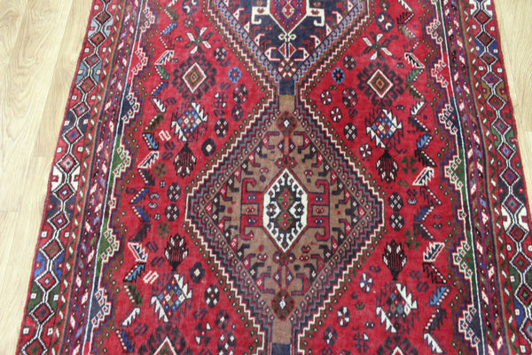 VINTAGE PERSIAN SHIRAZ WOOL RUNNER 285 X 107 CM