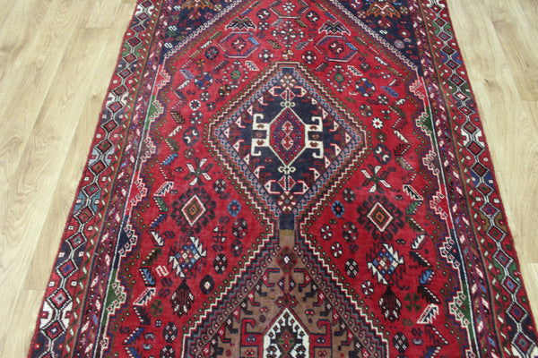 VINTAGE PERSIAN SHIRAZ WOOL RUNNER 285 X 107 CM
