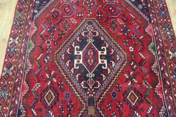 VINTAGE PERSIAN SHIRAZ WOOL RUNNER 285 X 107 CM