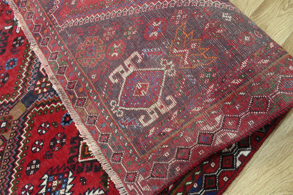 VINTAGE PERSIAN SHIRAZ WOOL RUNNER 285 X 107 CM
