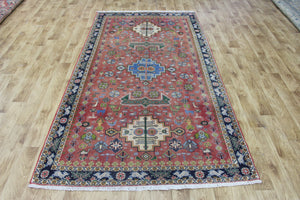 ANTIQUE SOUTH WEST PERSIAN QASHQAI RUG WITH TRIPLE MEDALLION DESIGN 250 X 140 CM