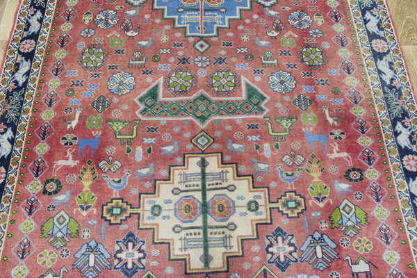 ANTIQUE SOUTH WEST PERSIAN QASHQAI RUG WITH TRIPLE MEDALLION DESIGN 250 X 140 CM