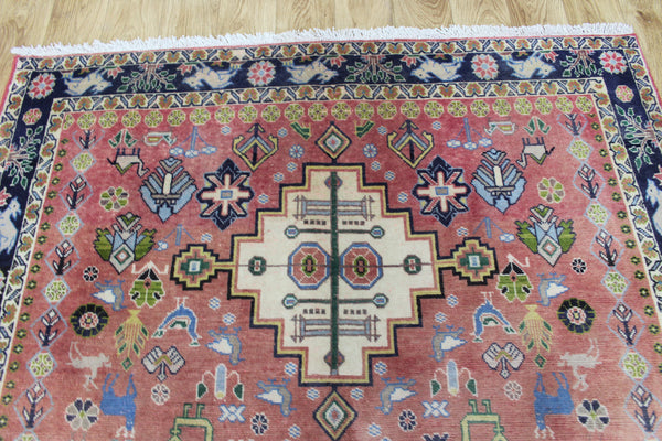 ANTIQUE SOUTH WEST PERSIAN QASHQAI RUG WITH TRIPLE MEDALLION DESIGN 250 X 140 CM