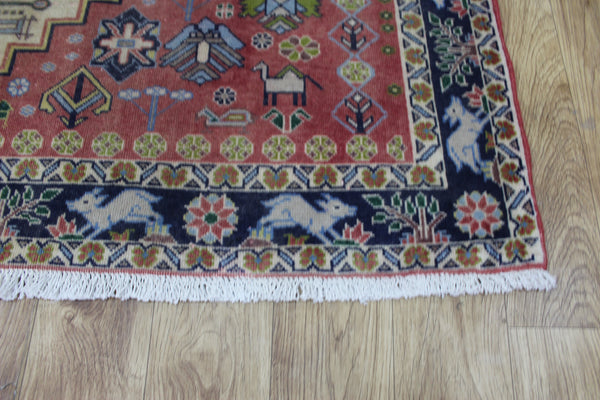 ANTIQUE SOUTH WEST PERSIAN QASHQAI RUG WITH TRIPLE MEDALLION DESIGN 250 X 140 CM